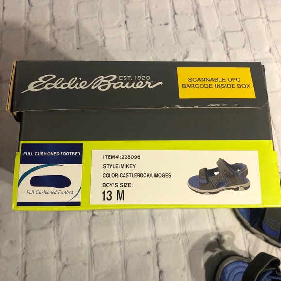 NIB! KIDS Eddie Bauer Mikey Sandal Blue & Gray - Picture 10 of 12